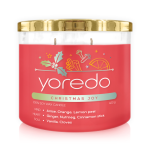 Yoredo Christmas Joy świeca sojowa zapachowa 400g