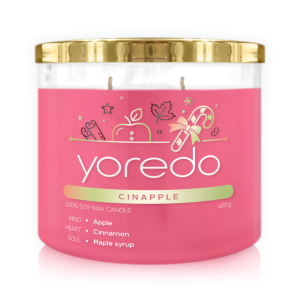 Yoredo Cinapple świeca sojowa zapachowa 400g