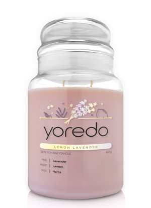 Yoredo Lemon Lavender świeca sojowa zapachowa 623g