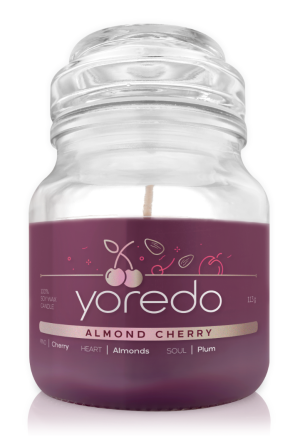 Yoredo Almond Cherry świeca sojowa zapachowa 113g