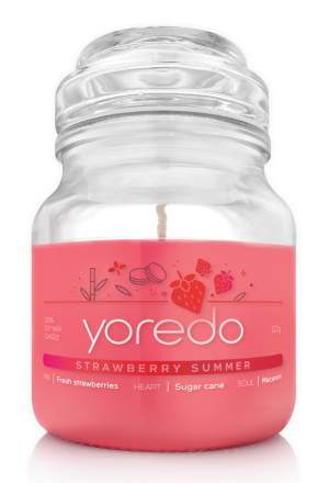 Yoredo Strawberry Summer świeca sojowa zapachowa 113g