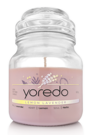 Yoredo Lemon Lavender świeca sojowa zapachowa 113 g