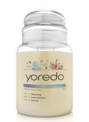 Yoredo Cotton Ocean świeca sojowa zapachowa 623g