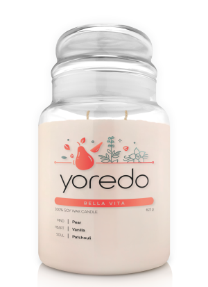 Yoredo Bella Vita Duża świeca sojowa zapachowa 623g